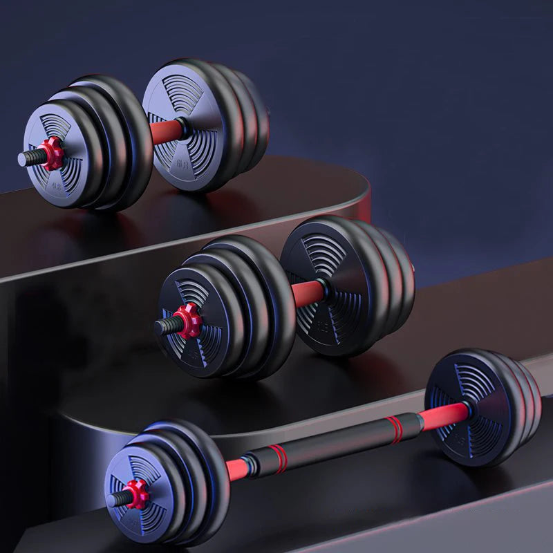 5-44lbs Adjustable Dumbbell to Barbell Set – Home Gym Strength Training Weights