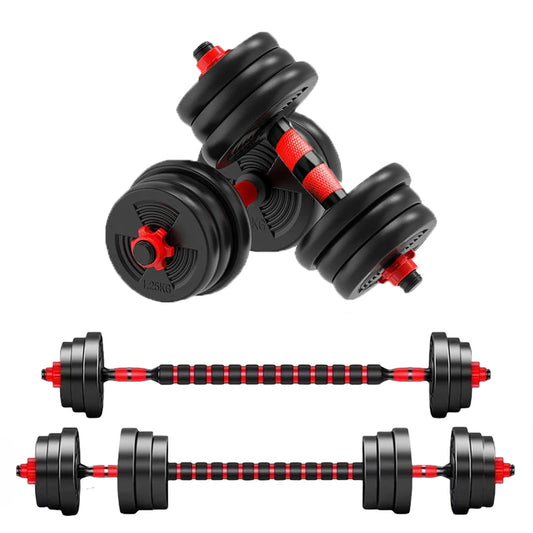 5-44lbs Adjustable Dumbbell to Barbell Set – Home Gym Strength Training Weights
