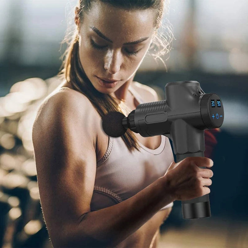 Deep Tissue Muscle Massage Gun – Electric Percussion Massager for Neck, Back & Legs