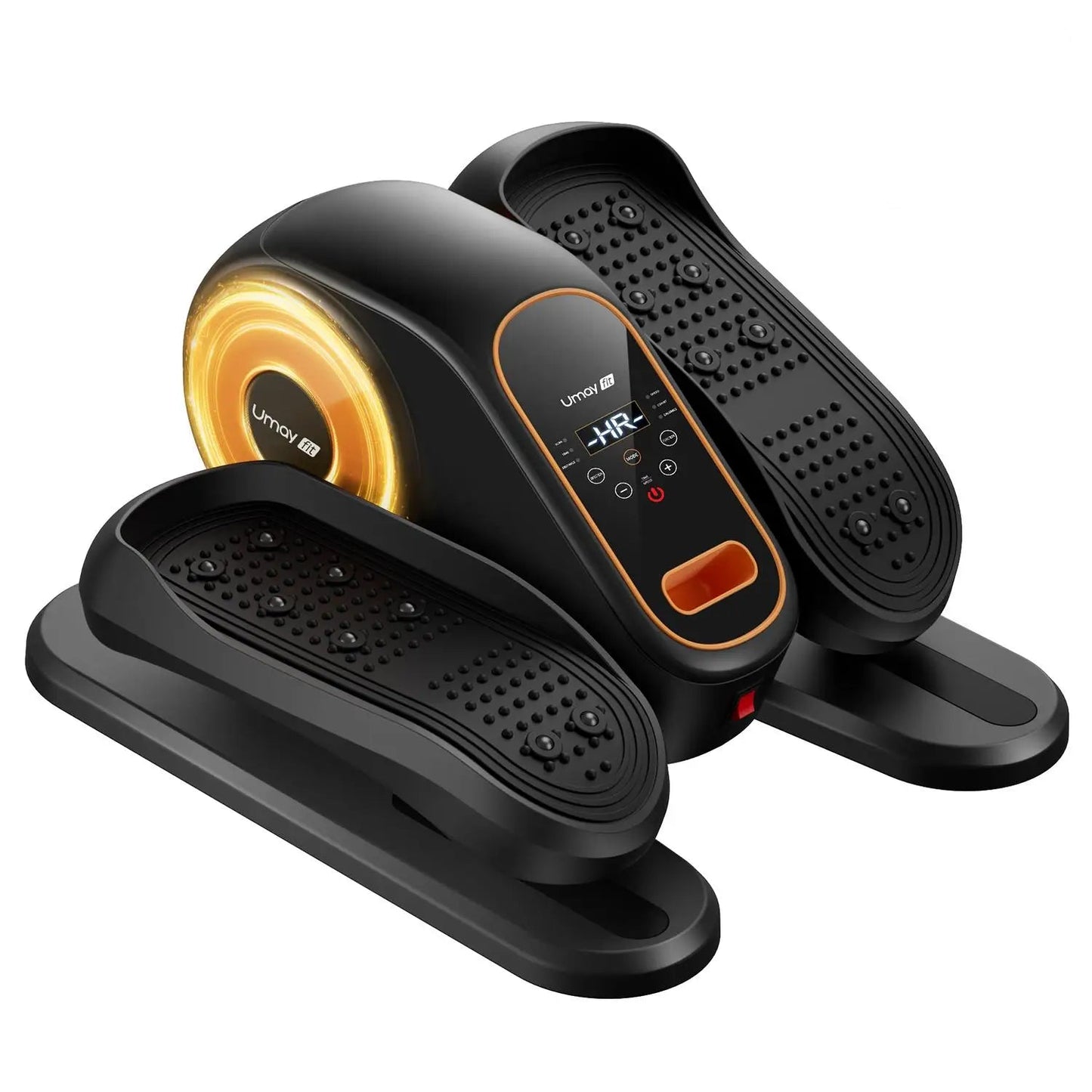 Under Desk Elliptical Machine – Portable Seated Pedal Exerciser with Remote & Resistance Bands