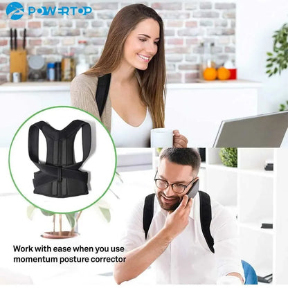 Adjustable Back Brace Posture Corrector – Lumbar and Shoulder Support Belt for Men and Women