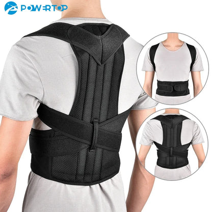 Adjustable Back Brace Posture Corrector – Lumbar and Shoulder Support Belt for Men and Women