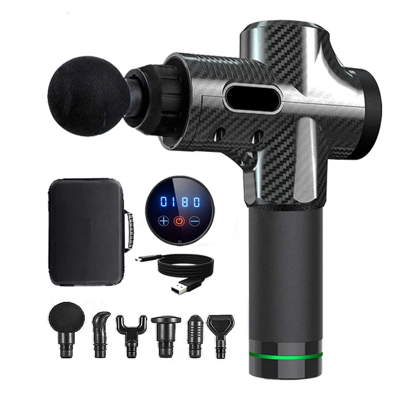 Deep Tissue Muscle Massage Gun – Electric Percussion Massager for Neck, Back & Legs